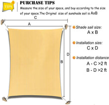Load image into Gallery viewer, 8&#39;x&#39;14&#39; Rectangle Patio Sun Shade Sail（Sand Color）
