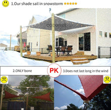 Load image into Gallery viewer, 6&#39;x&#39;12&#39; Rectangle Patio Sun Shade Sail（Grey Color）

