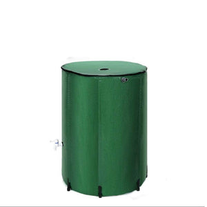 26 Gallon (100 L) Collapsible Rain Barrel, Portable Water Storage Tank, Rainwater Collection System Downspout, Water Catcher Container with Filter Spigot Overflow Kit