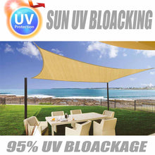 Load image into Gallery viewer, 6&#39;x10&#39; Rectangle Patio Sun Shade Sail (Sand Color)
