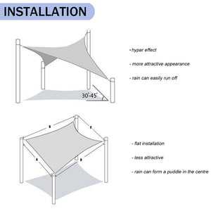 6'x10' Rectangle Patio Sun Shade Sail (Sand Color)